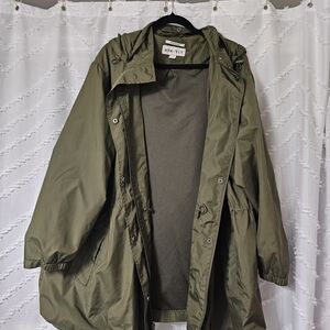 Ava & Viv Olive Green Windbreaker, Water Resistant